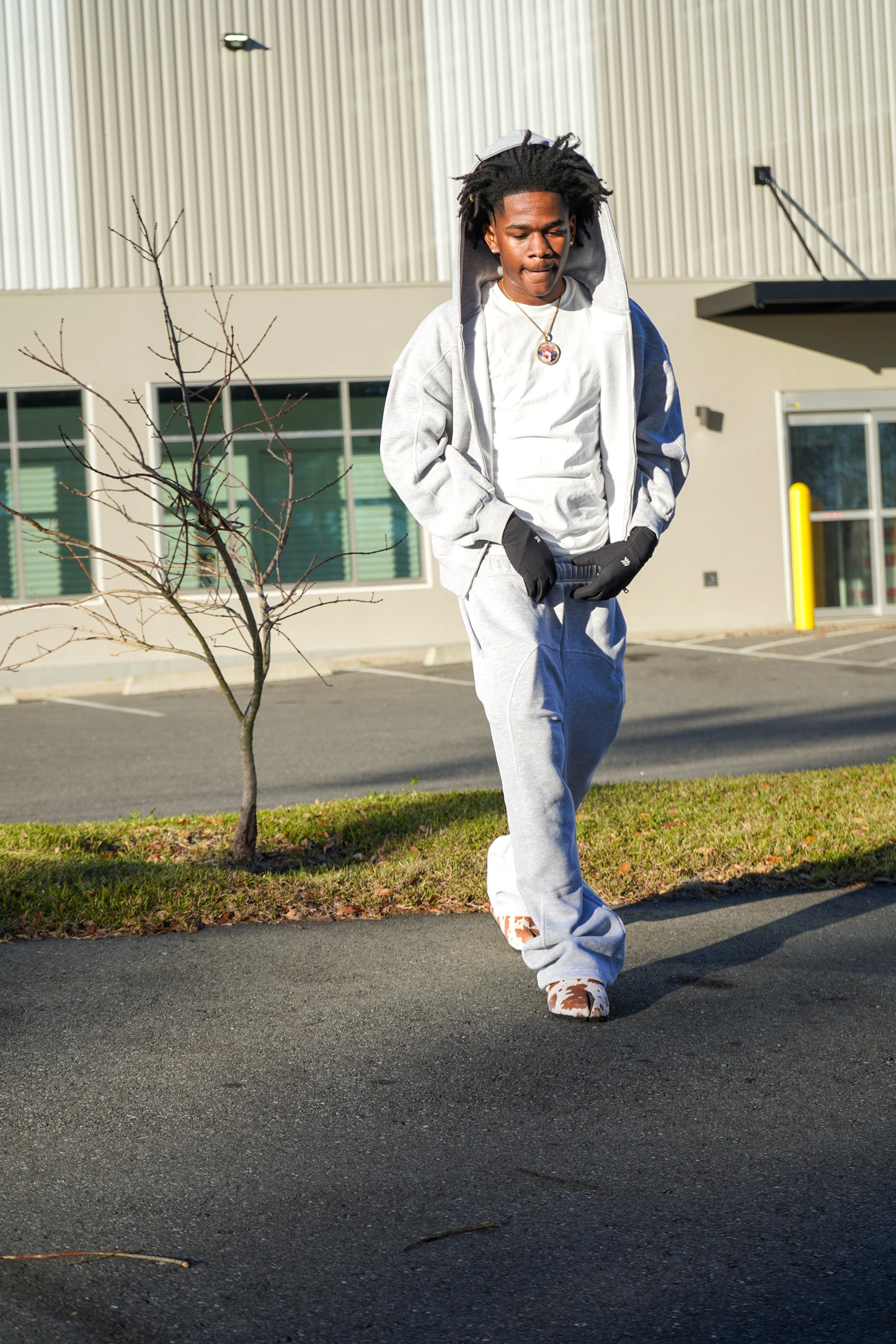 NewInVision-Stitched Fleece Sweatpants