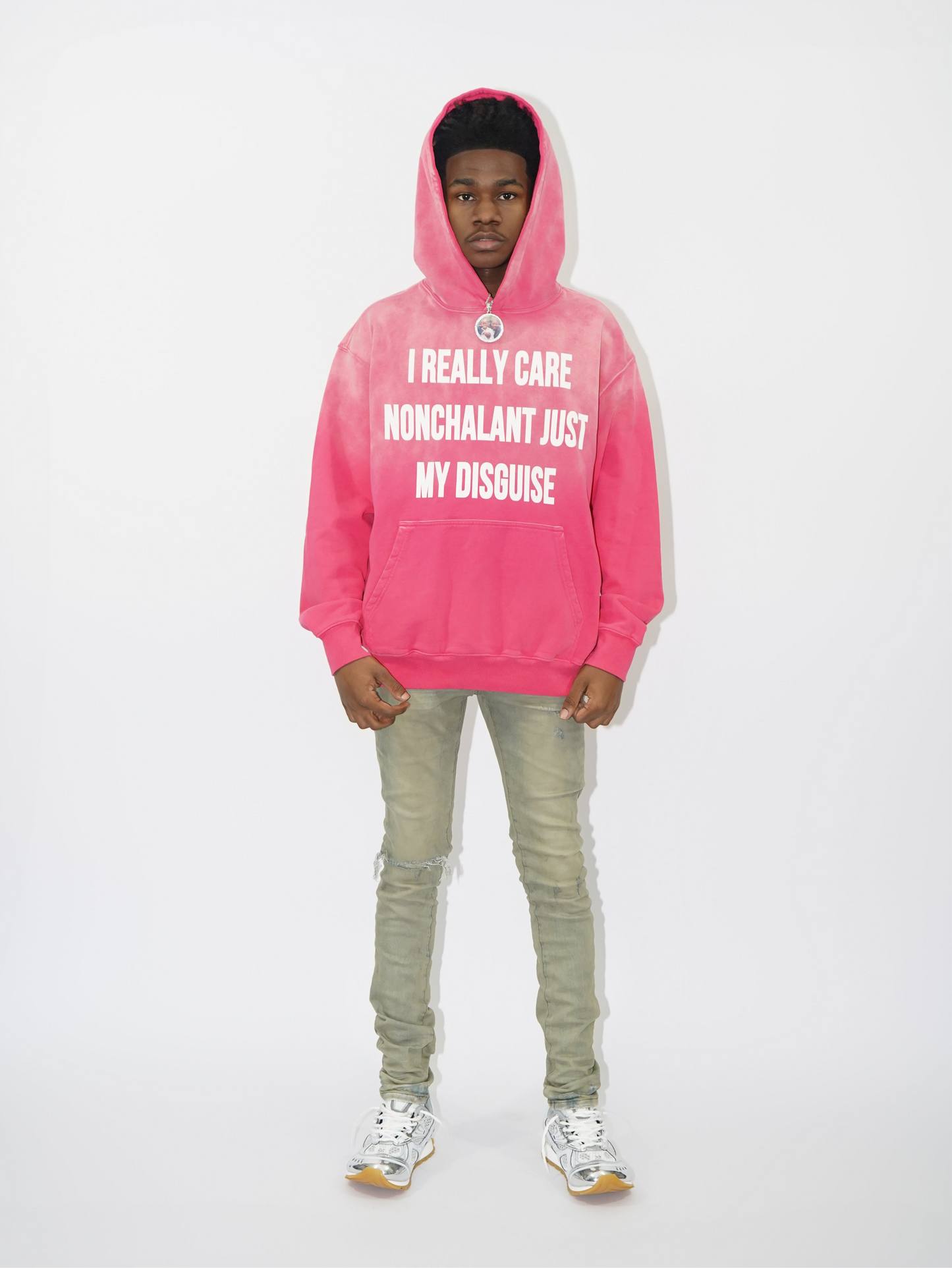 "Nonchalant" Monkey Wash Oversized Hoodie
