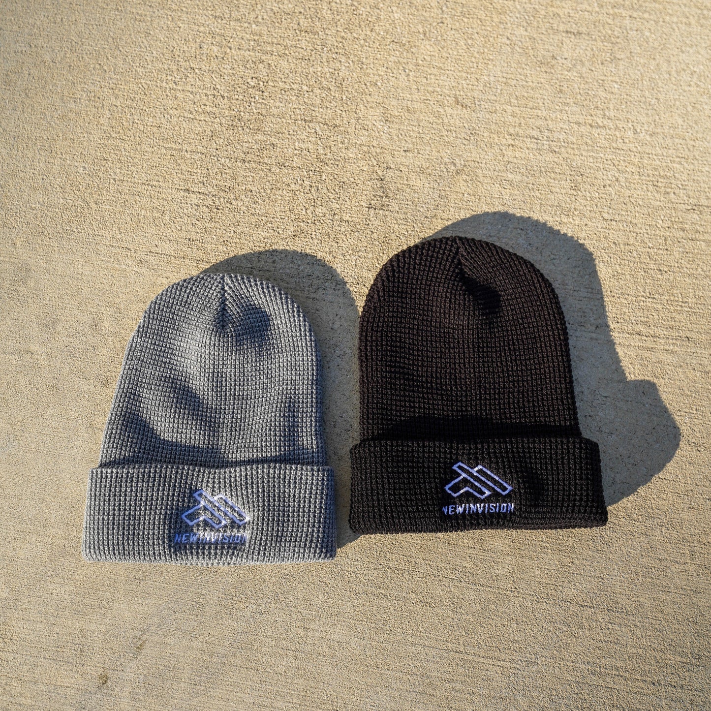 "NewInVision" Logo Waffle beanie