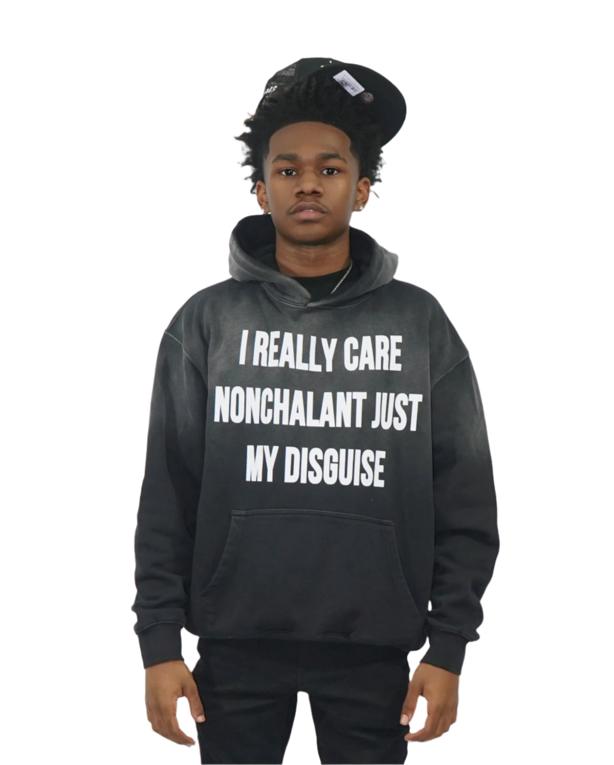 "Nonchalant" Monkey Wash Oversized Hoodie