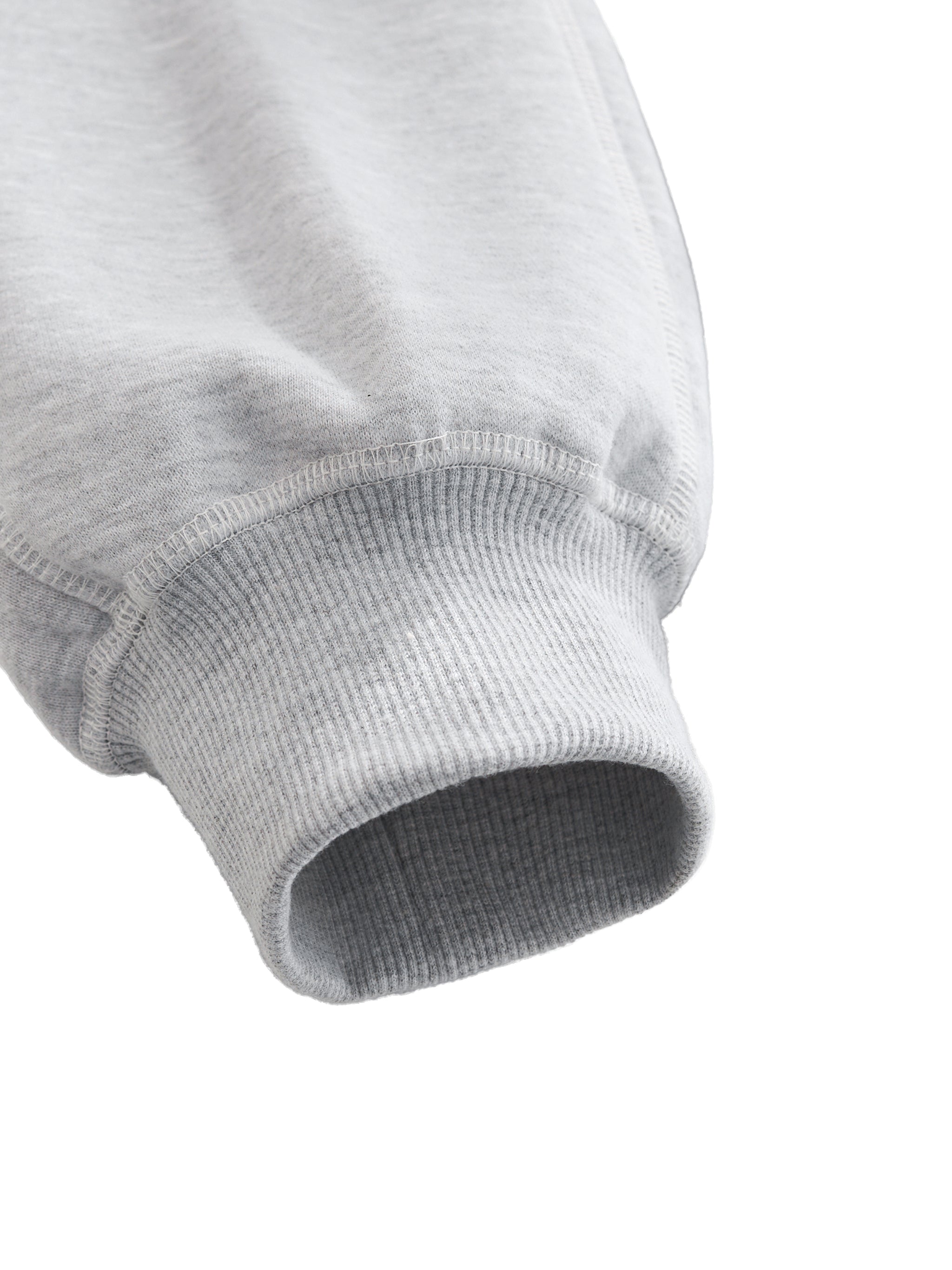NewInVision-Stitched Boxy Fleece Zip Hoodie