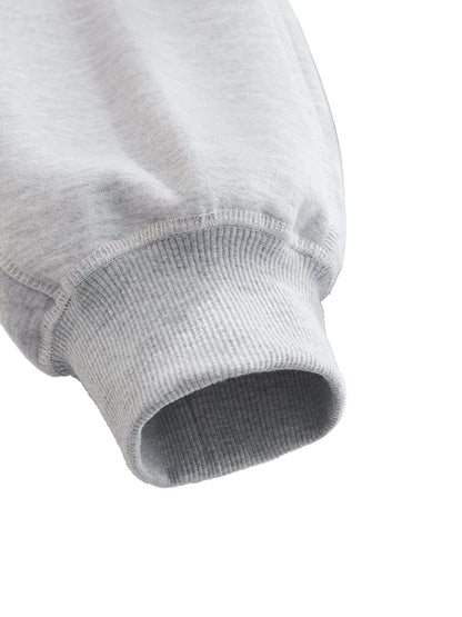 NewInVision-Stitched Boxy Fleece Zip Hoodie