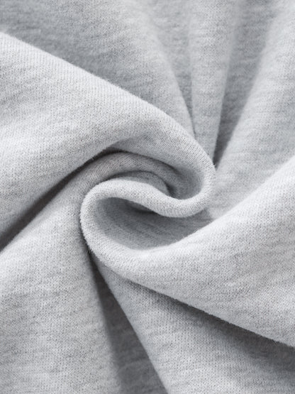 NewInVision-Stitched Boxy Fleece Zip Hoodie