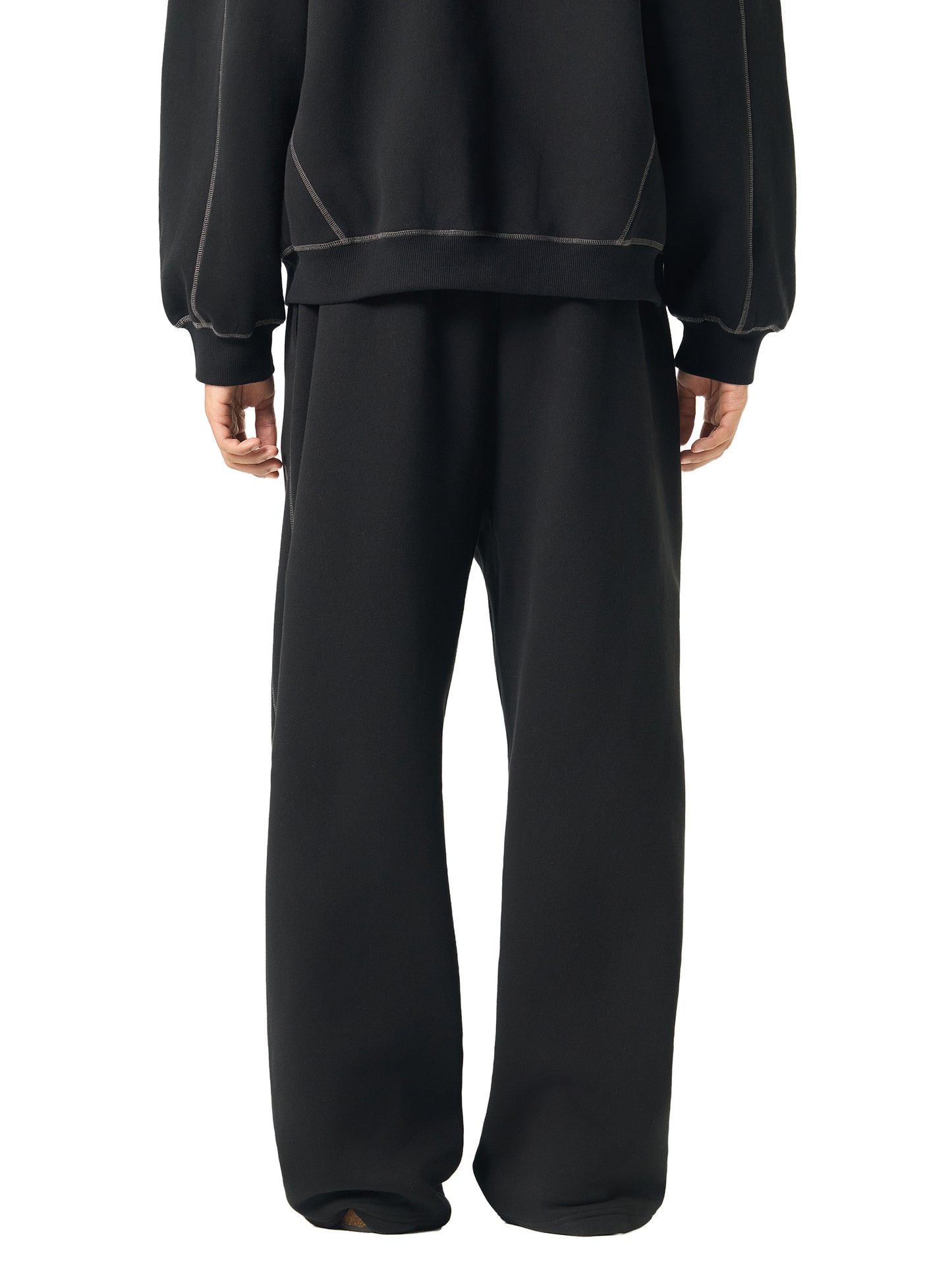 NewInVision-Stitched Fleece Sweatpants