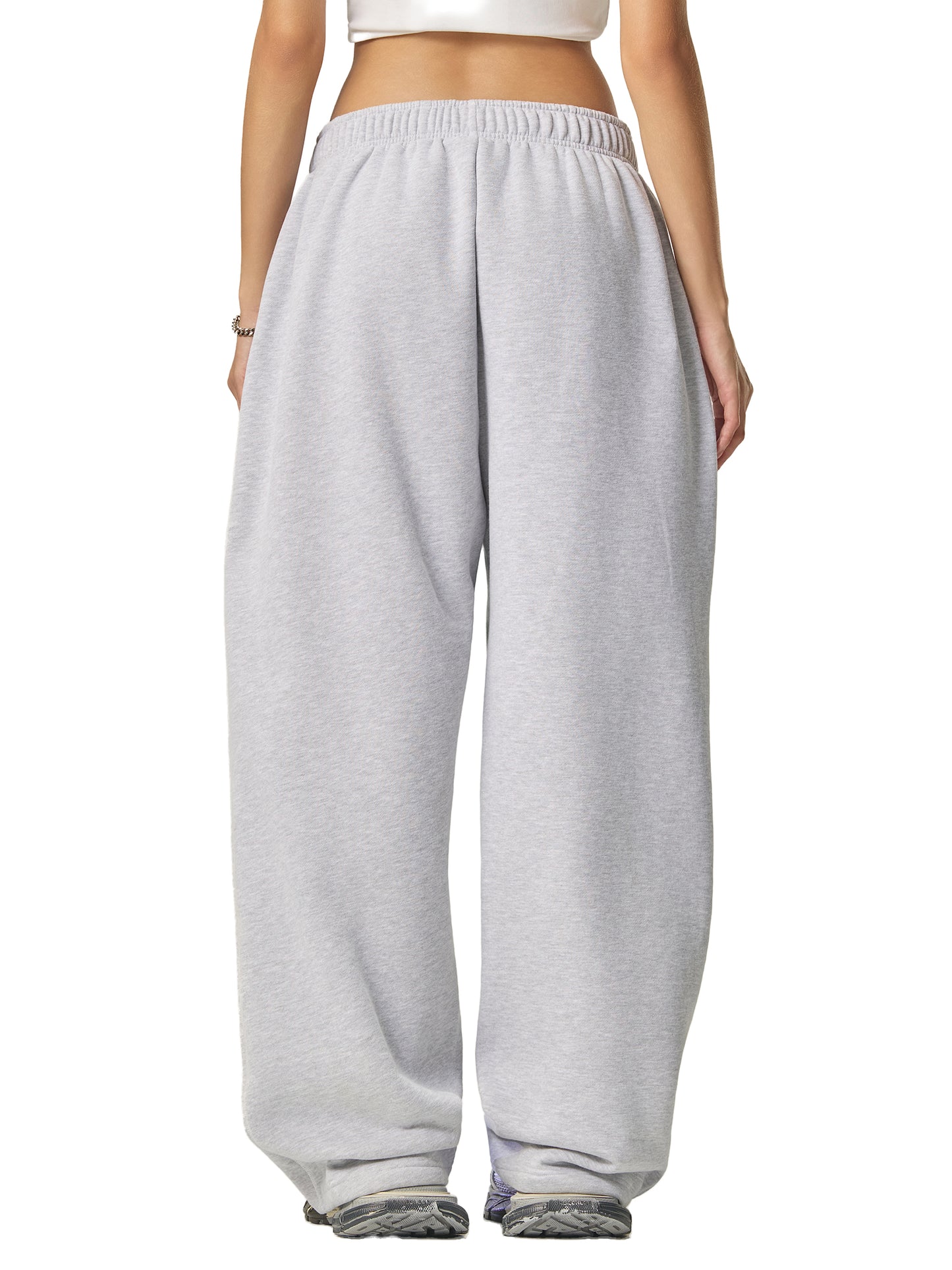 NewInVision-Stitched Fleece Sweatpants