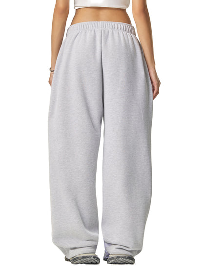 NewInVision-Stitched Fleece Sweatpants